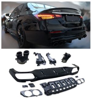 Difuzor Bara Spate compatibil cu Mercedes W213 Facelift 2020+ E53 Design Black