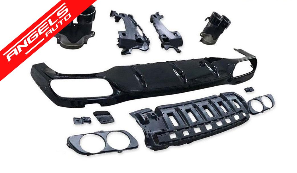 Difuzor Bara Spate compatibil cu Mercedes W213 Facelift 2020+ E53 Design Black - imagine 2