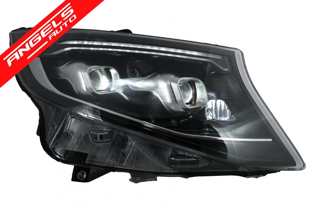 Faruri Full LED compatibile cu Mercedes V-Class W447 (2014-2023) Negru - imagine 3