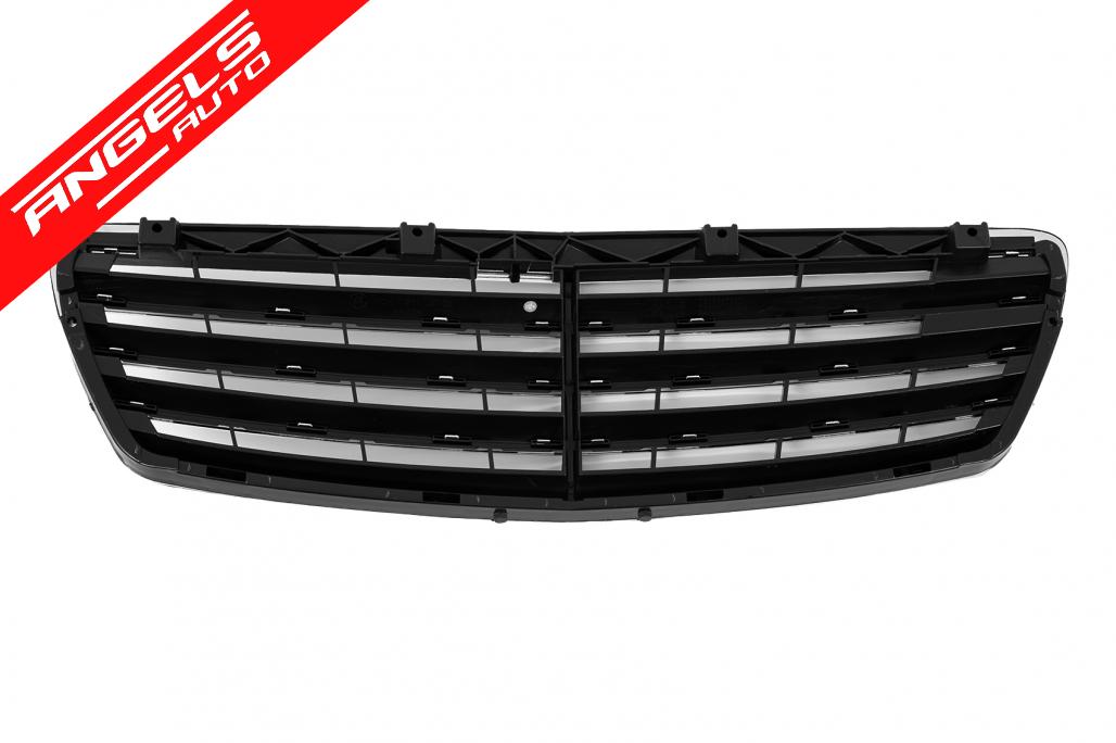 Grila Centrala compatibila cu Mercedes E-Class W211 S211 (2002-2006) Sport CL Design Crom - imagine 6