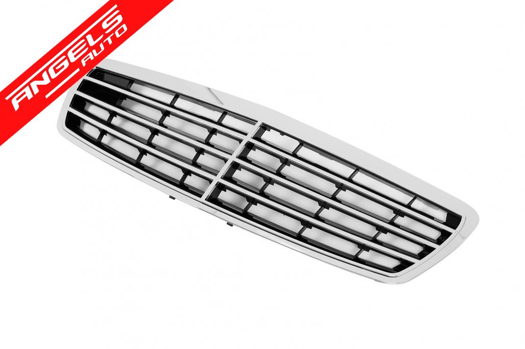 Grila Centrala compatibila cu Mercedes E-Class W211 S211 (2002-2006) Sport CL Design Crom - imagine 2