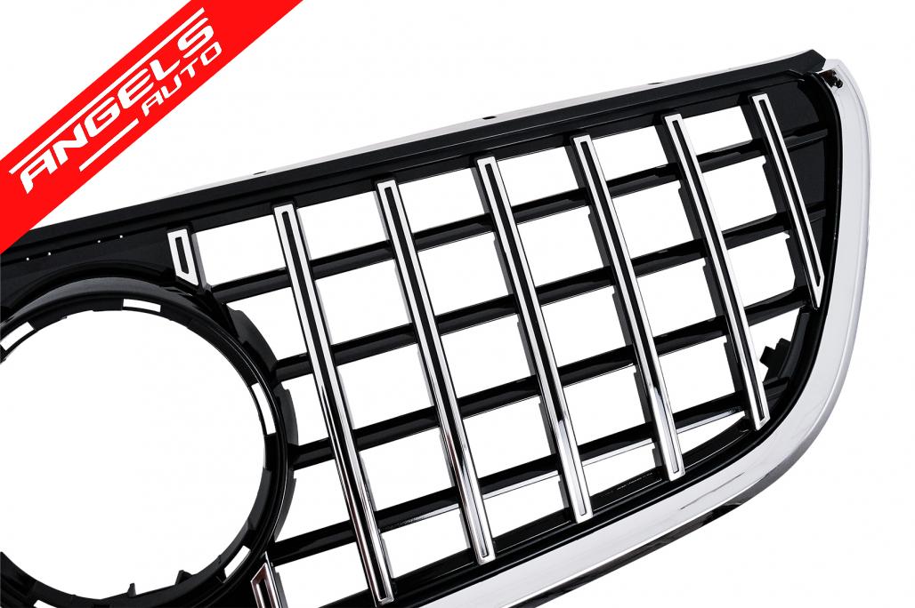 Grila Centrala compatibila cu Mercedes Vito W447 (2020-up) GTR Panamericana Look Negru-Crom - imagine 4