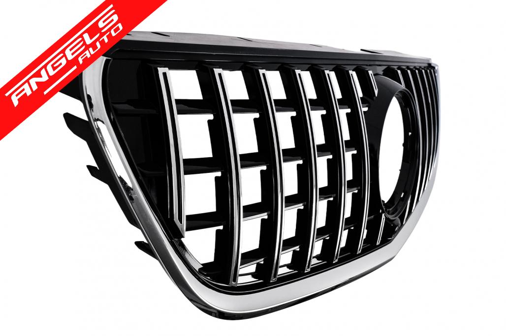 Grila Centrala compatibila cu Mercedes Vito W447 (2020-up) GTR Panamericana Look Negru-Crom - imagine 3