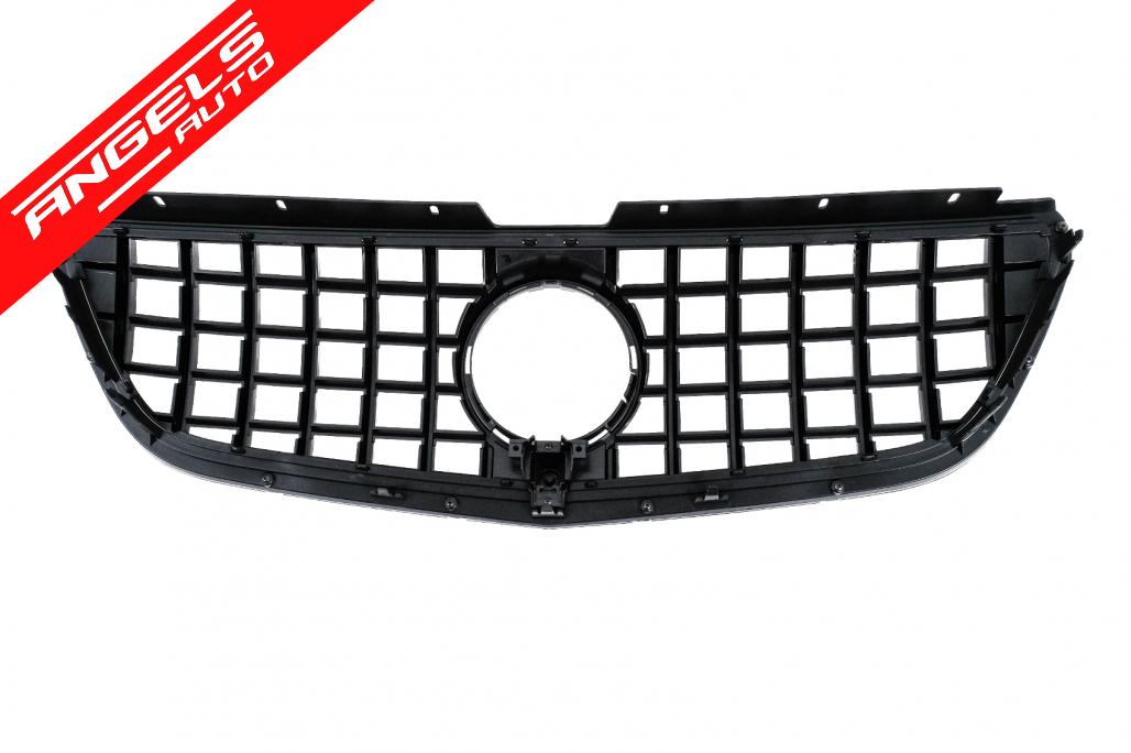 Grila Centrala compatibila cu Mercedes Vito W447 (2020-up) GTR Panamericana Look Negru-Crom - imagine 8