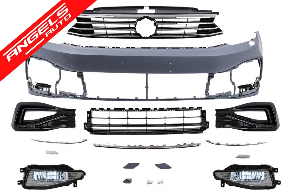 Bara Fata cu Proiectoare Ceata compatibila cu VW Passat B8 3G (2015-2018) Upgrade la B8.5 R-Line Design