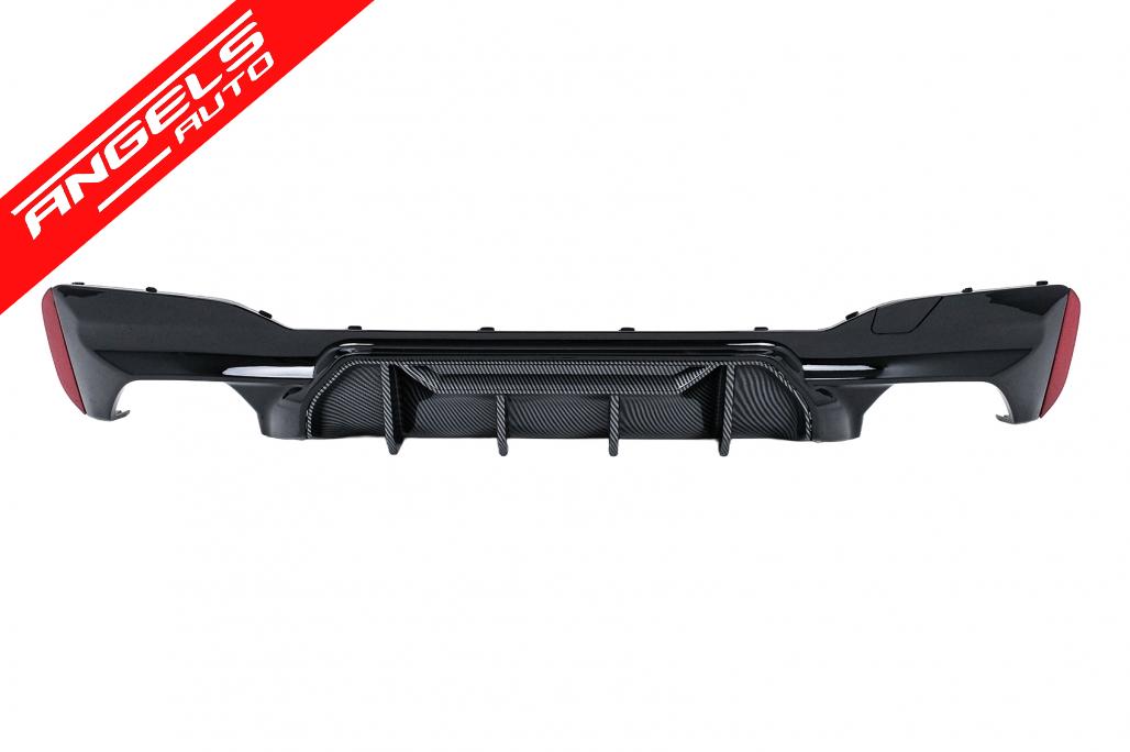 Difuzor Bara Spate compatibil cu BMW Seria 5 G30 G31 (2017-2024) M5 Look Negru Lucios cu Insertie Carbon