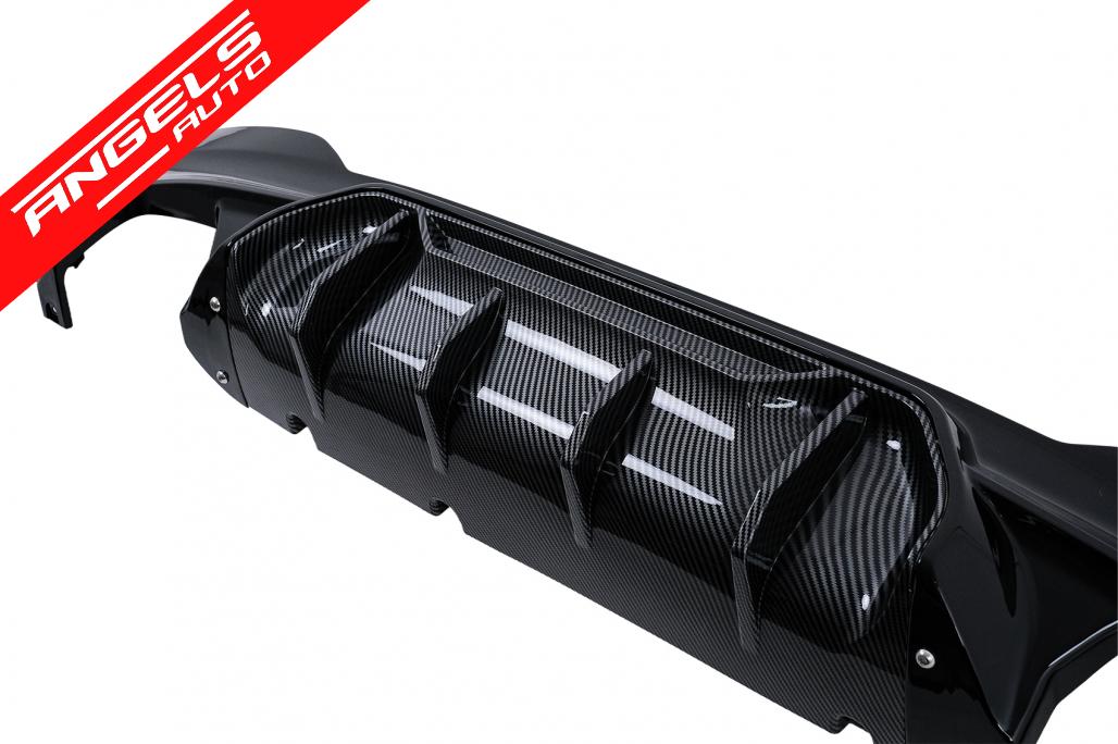 Difuzor Bara Spate compatibil cu BMW Seria 5 G30 G31 (2017-2024) M5 Look Negru Lucios cu Insertie Carbon - imagine 4