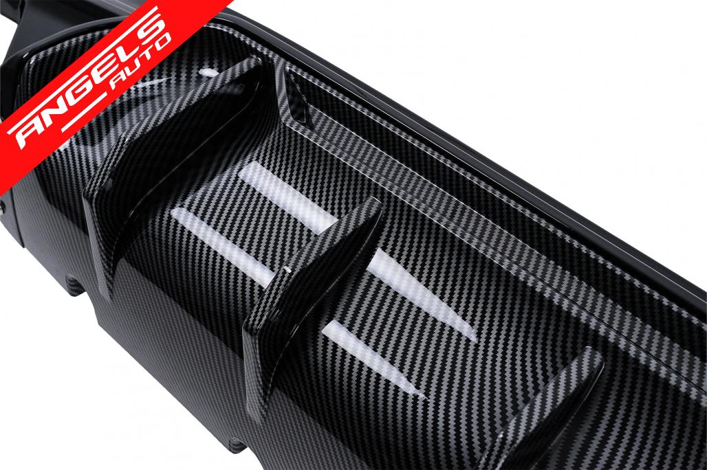 Difuzor Bara Spate compatibil cu BMW Seria 5 G30 G31 (2017-2024) M5 Look Negru Lucios cu Insertie Carbon - imagine 7