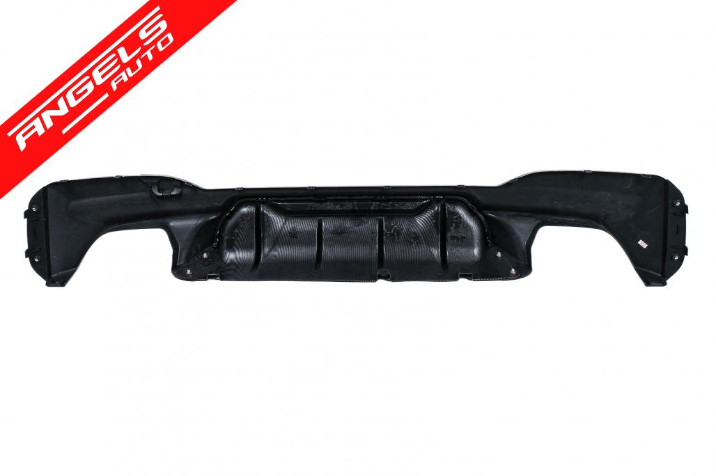 Difuzor Bara Spate compatibil cu BMW Seria 5 G30 G31 (2017-2024) M5 Look Negru Lucios cu Insertie Carbon - imagine 12