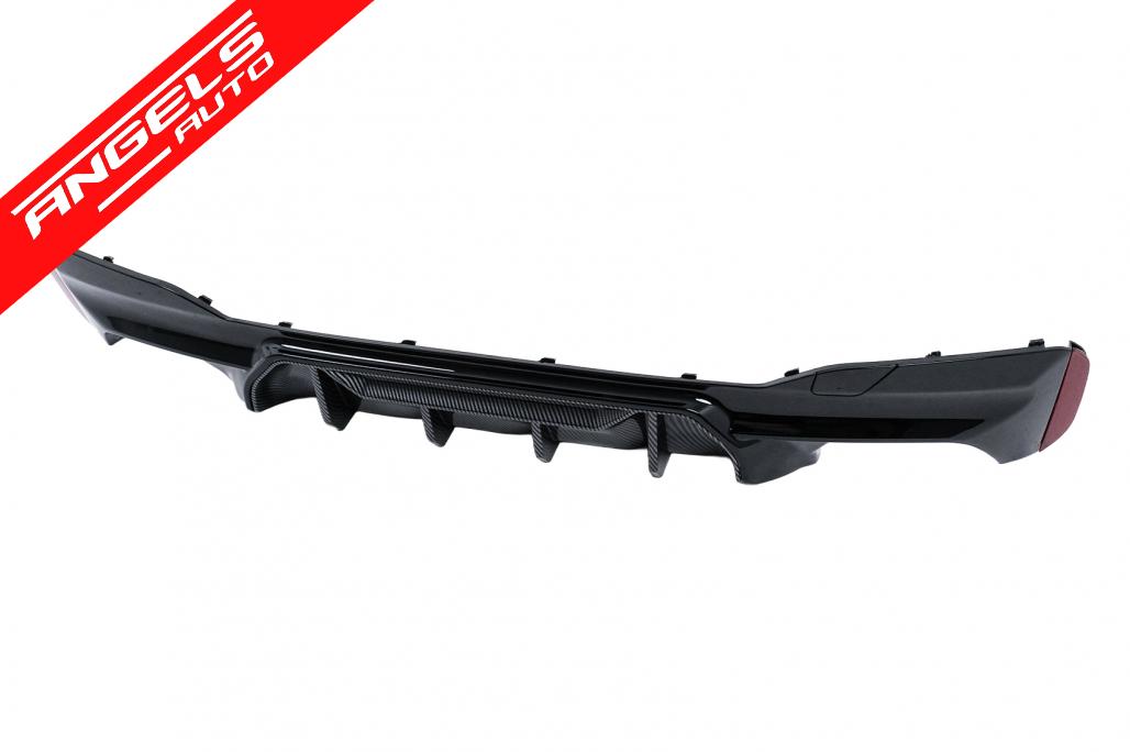 Difuzor Bara Spate compatibil cu BMW Seria 5 G30 G31 (2017-2024) M5 Look Negru Lucios cu Insertie Carbon - imagine 8