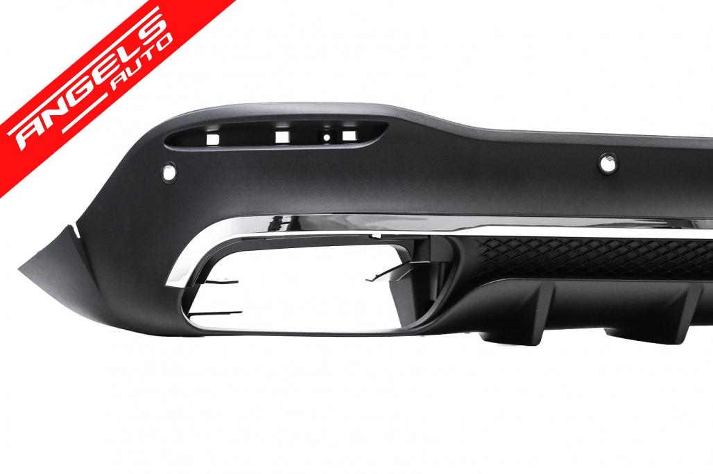 Difuzor Bara Spate cu Tobe Evacuare Crom compatibil cu Mercedes GLE W167 SUV (2019-Up) GLE63 Design - imagine 4