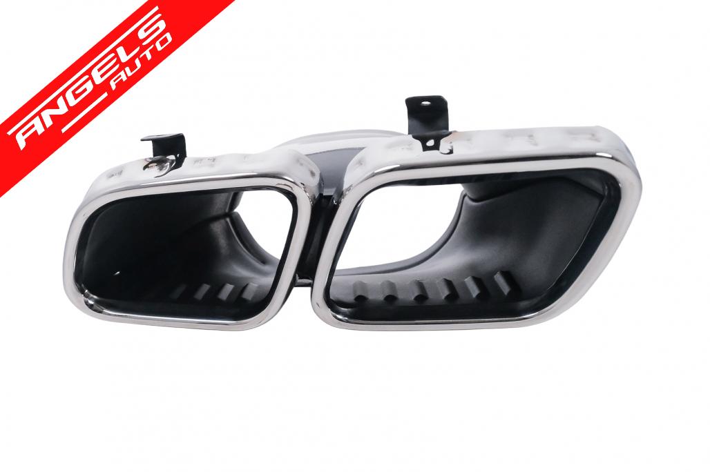 Difuzor Bara Spate cu Tobe Evacuare Crom compatibil cu Mercedes GLE W167 SUV (2019-Up) GLE63 Design - imagine 5