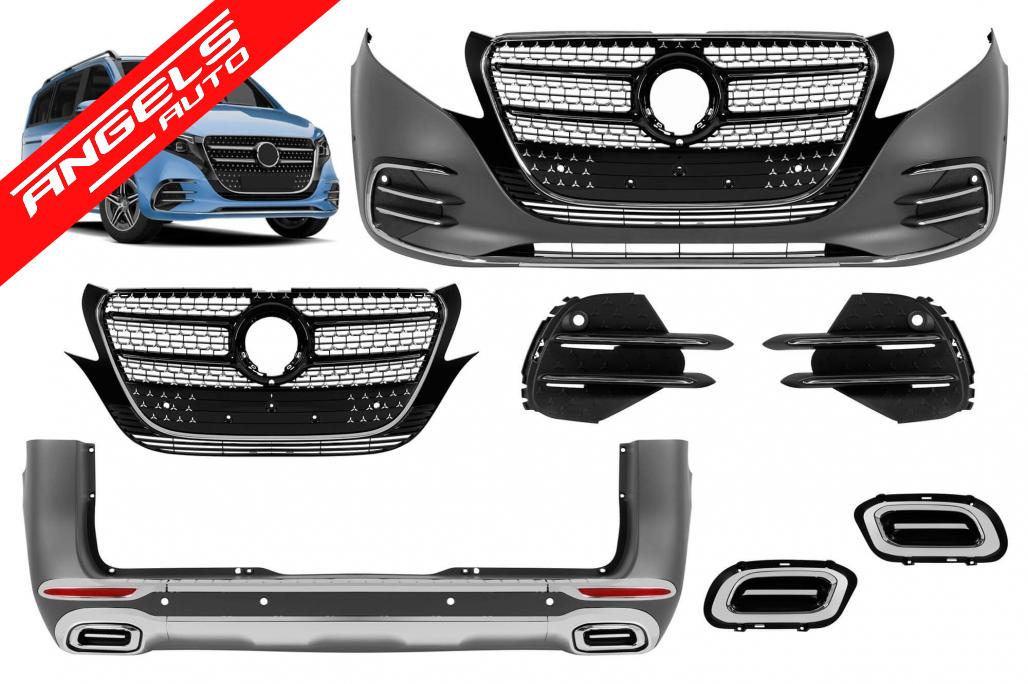 Pachet Exterior compatibil cu Mercedes V-Class W447 (2016-2023) A Design Line 25 Facelift - imagine 16