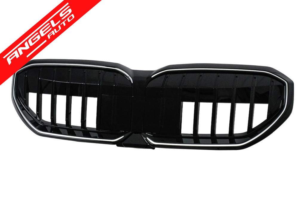 Grila Centrala cu LED compatibila cu BMW Seria 5 G60 G61 (2023-up) Negru Lucios - imagine 3