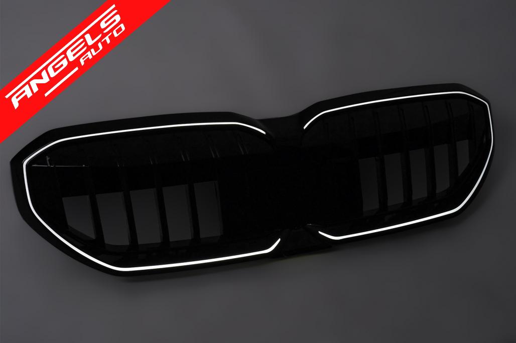 Grila Centrala cu LED compatibila cu BMW Seria 5 G60 G61 (2023-up) Negru Lucios - imagine 5