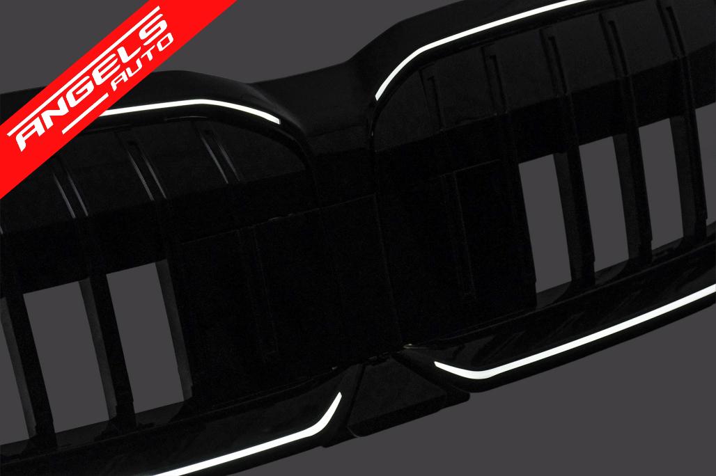 Grila Centrala cu LED compatibila cu BMW Seria 5 G60 G61 (2023-up) Negru Lucios - imagine 6