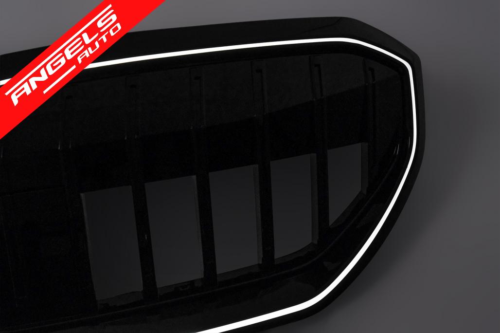 Grila Centrala cu LED compatibila cu BMW Seria 5 G60 G61 (2023-up) Negru Lucios - imagine 9