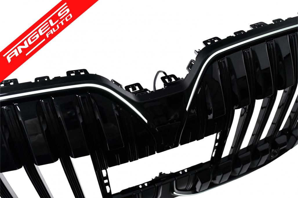 Grila Centrala cu LED compatibila cu BMW Seria 7 G70 (2022-up) Negru Lucios - imagine 6