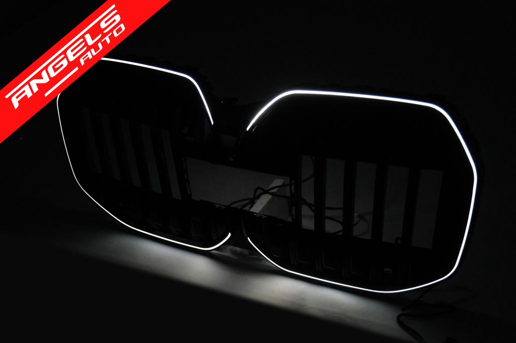 Grila Centrala cu LED compatibila cu BMW Seria 7 G70 (2022-up) Negru Lucios - imagine 8