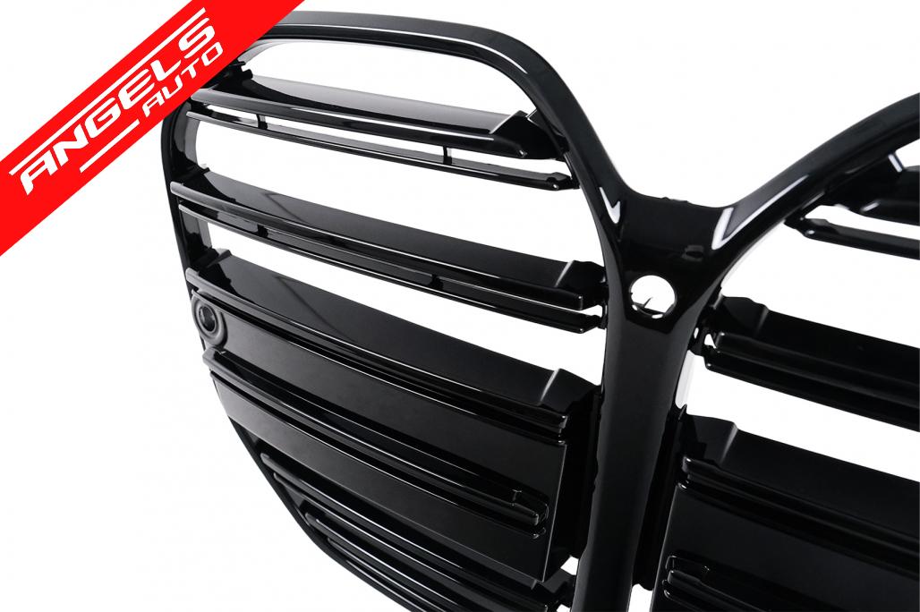 Grila Centrala compatibila cu BMW Seria 3 G22 Coupe G23 Cabrio (2020-2027) Negru Lucios - imagine 5