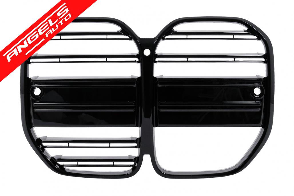 Grila Centrala compatibila cu BMW Seria 3 G22 Coupe G23 Cabrio (2020-2027) Negru Lucios - imagine 2