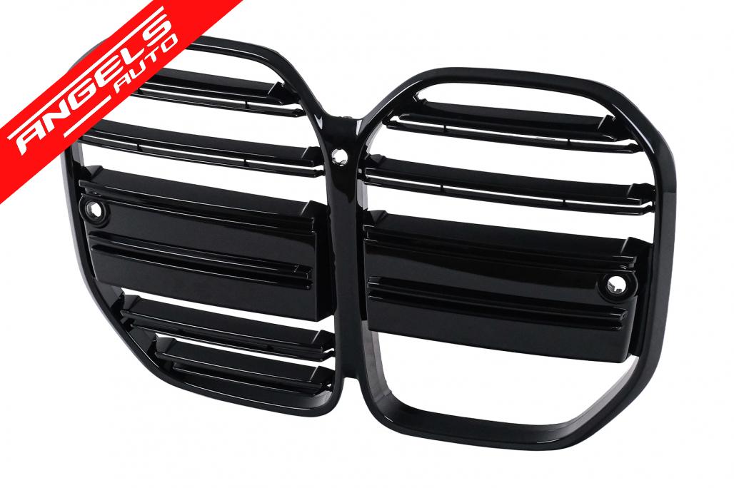 Grila Centrala compatibila cu BMW Seria 3 G22 Coupe G23 Cabrio (2020-2027) Negru Lucios - imagine 3