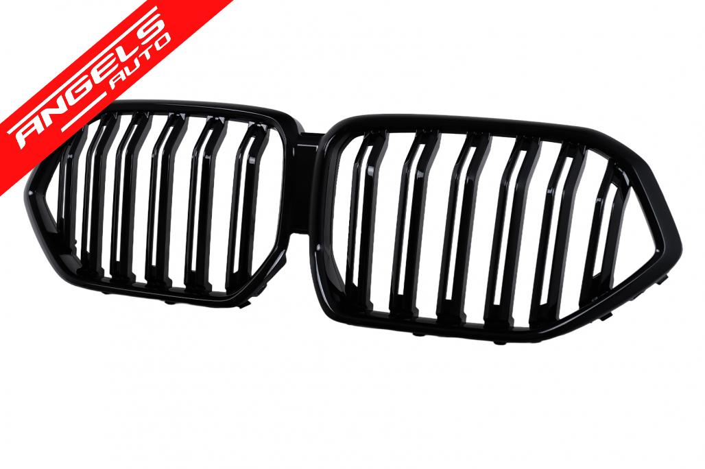 Grila Centrala Dubla compatibila cu BMW X6 G06 (2019-2022) M-Design Negru Lucios - imagine 2