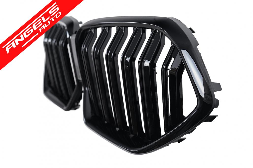 Grila Centrala Dubla compatibila cu BMW X6 G06 (2019-2022) M-Design Negru Lucios - imagine 4