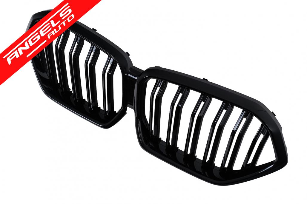 Grila Centrala Dubla compatibila cu BMW X6 G06 (2019-2022) M-Design Negru Lucios - imagine 5
