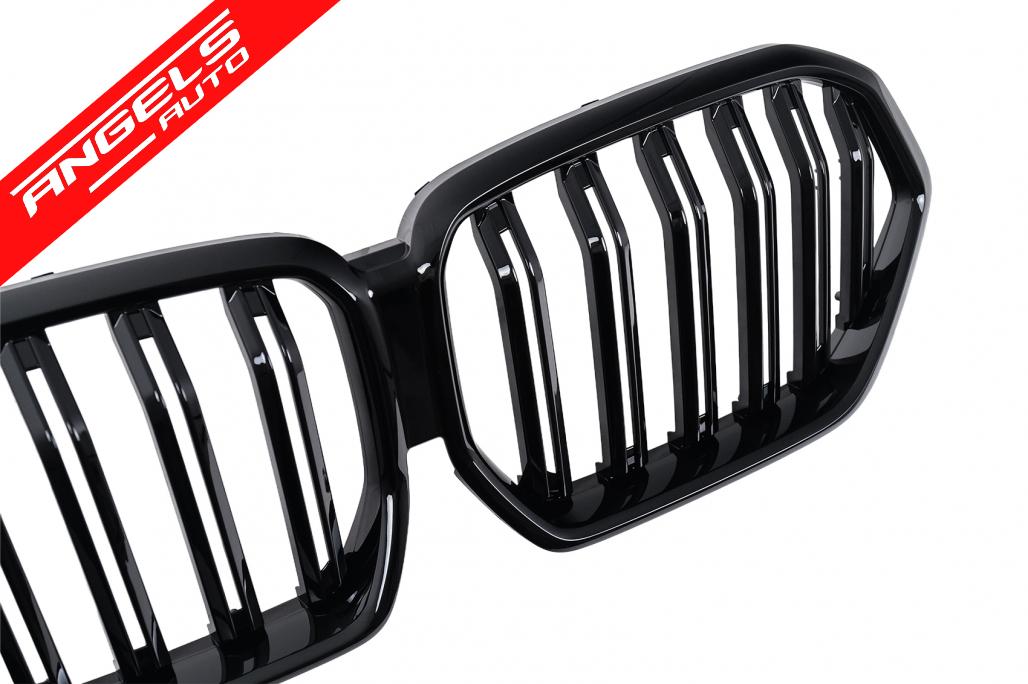 Grila Centrala Dubla compatibila cu BMW X6 G06 (2019-2022) M-Design Negru Lucios - imagine 8