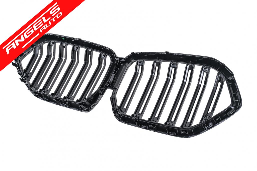 Grila Centrala Dubla compatibila cu BMW X6 G06 (2019-2022) M-Design Negru Lucios - imagine 10