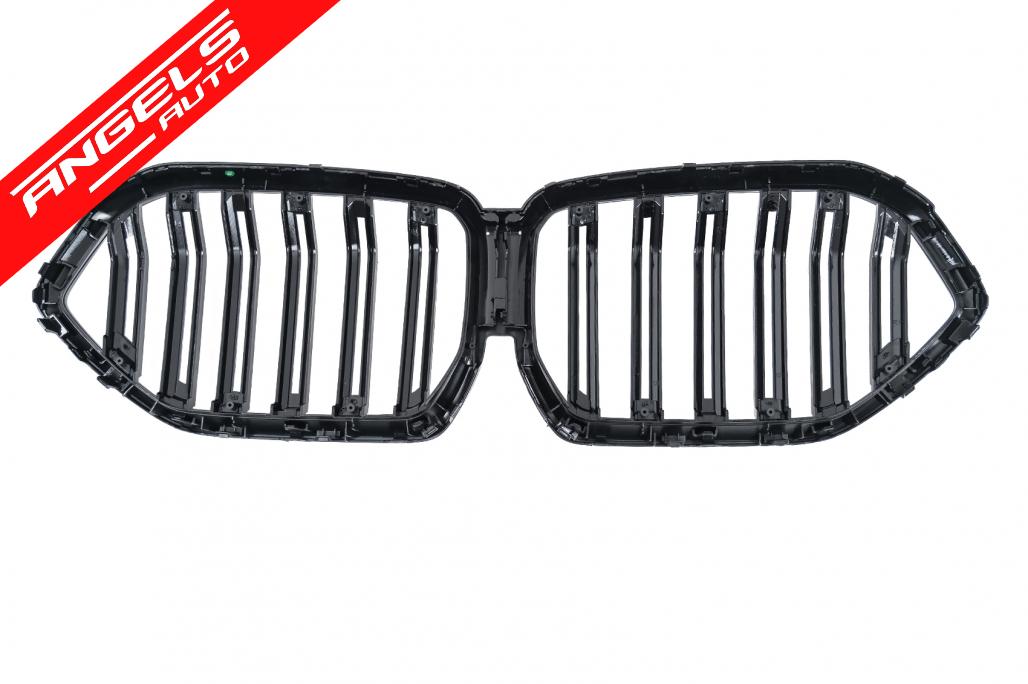 Grila Centrala Dubla compatibila cu BMW X6 G06 (2019-2022) M-Design Negru Lucios - imagine 11