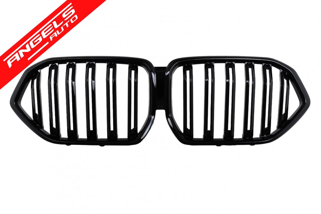 Grila Centrala Dubla compatibila cu BMW X6 G06 (2019-2022) M-Design Negru Lucios