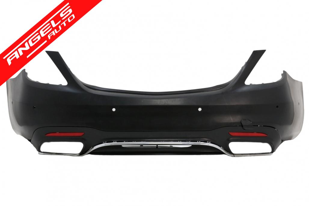 Pachet Exterior cu Tobe Negre compatibil cu Mercedes S-Class W222 Facelift (2013-06.2017) S63 Look - imagine 9