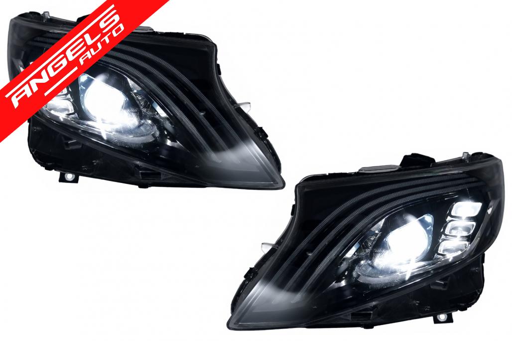 Faruri Full LED compatibile cu Mercedes V-Class Vito W447 (2014-2024) Semnal Dinamic - imagine 9