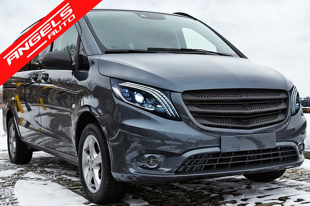 Faruri Full LED compatibile cu Mercedes V-Class Vito W447 (2014-2024) Semnal Dinamic - imagine 14