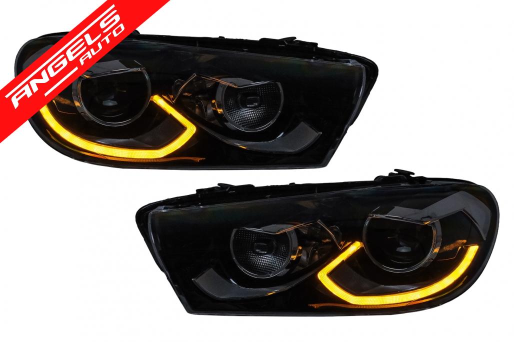 Faruri LED compatibile cu VW Scirocco III 137 (2008-04.2014) Negru Semnal Dinamic - imagine 8