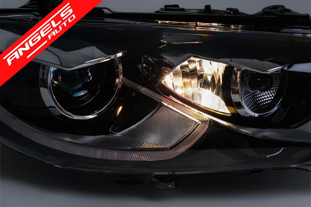 Faruri LED compatibile cu VW Scirocco III 137 (2008-04.2014) Negru Semnal Dinamic - imagine 11
