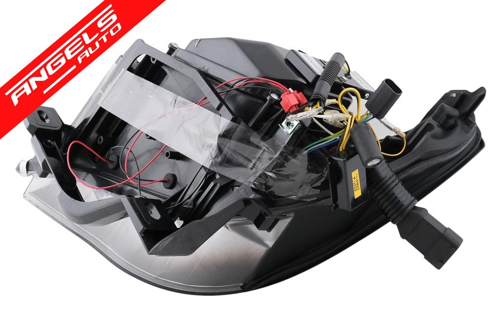 Faruri LED Angel Eyes compatibile cu BMW Seria 5 E60 E61 (2003-2007) LCI Design Negru - imagine 11