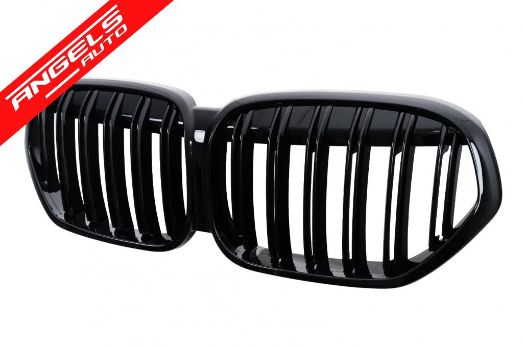 Grila Centrala compatibila cu BMW X1 F48 SUV LCI (2020-2022) Negru Lucios - imagine 2