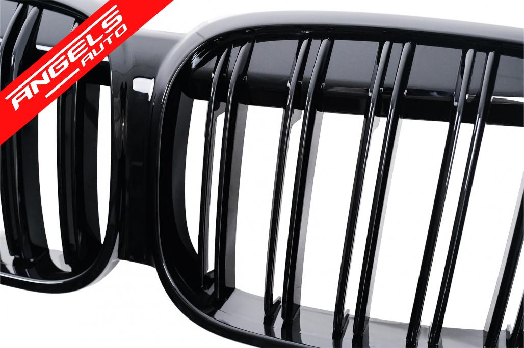 Grila Centrala compatibila cu BMW X1 F48 SUV LCI (2020-2022) Negru Lucios - imagine 5