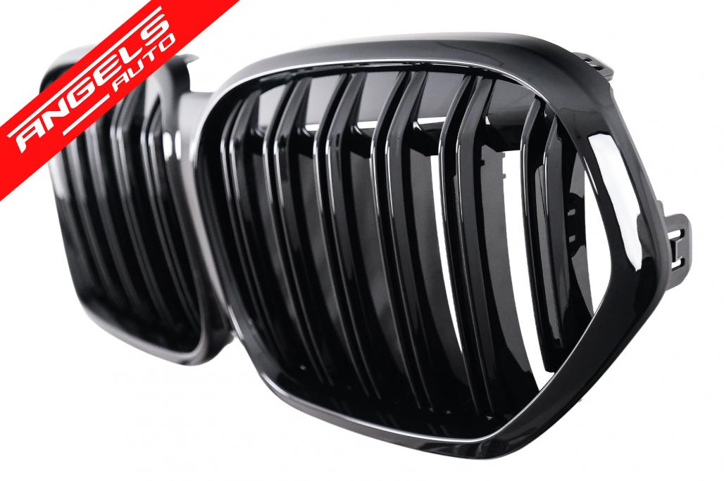 Grila Centrala compatibila cu BMW X1 F48 SUV LCI (2020-2022) Negru Lucios - imagine 7