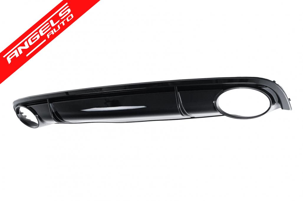 Difuzor Bara Spate si Tobe Evacuare compatibil cu Audi A7 4G (2010-2014) RS7 Design Negru - imagine 3