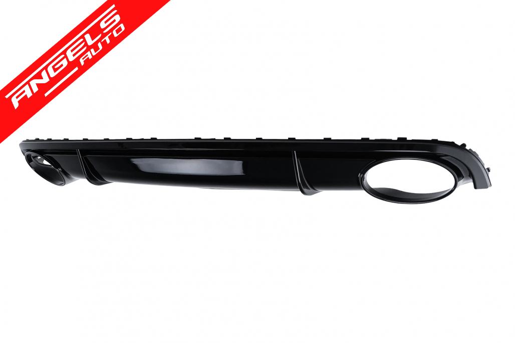 Difuzor Bara Spate si Tobe Evacuare compatibil cu Audi A7 4G (2010-2014) RS7 Design Negru - imagine 4