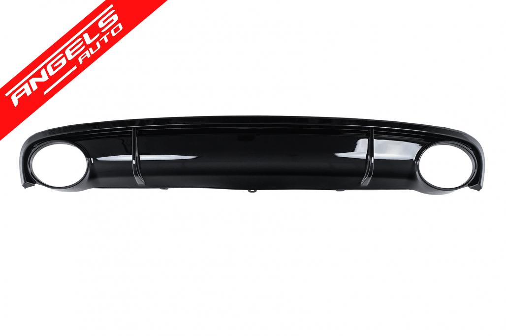 Difuzor Bara Spate si Tobe Evacuare compatibil cu Audi A7 4G (2010-2014) RS7 Design Negru - imagine 2