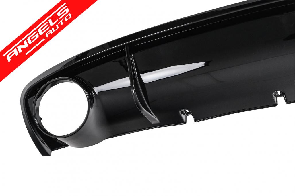 Difuzor Bara Spate si Tobe compatibil cu Audi A4 B8 Sedan Avant Facelift (2012-2015) RS4 Design Negru - imagine 4