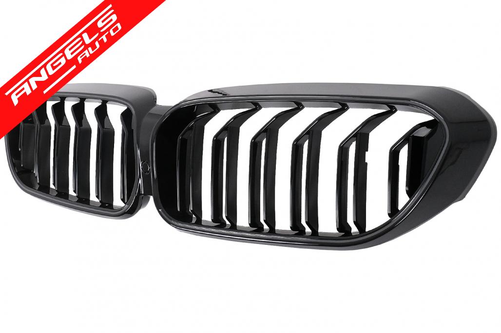 Grile Centrale cu LED compatibil cu BMW Seria 5 G30 G31 (2017-2019) Negru Lucios - imagine 3