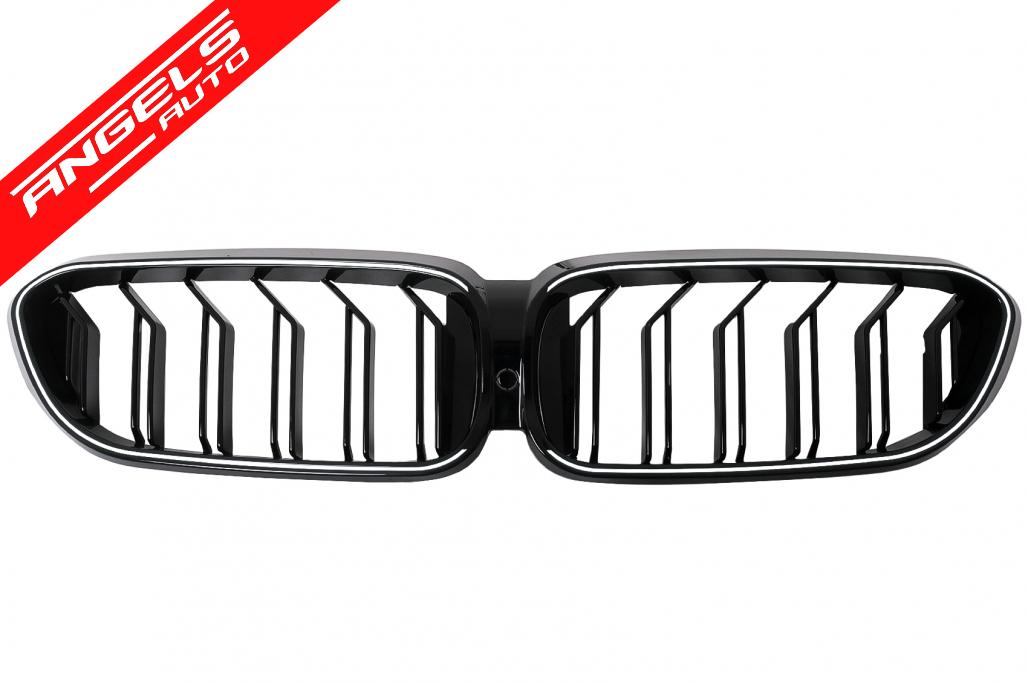 Grile Centrale cu LED compatibil cu BMW Seria 5 G30 G31 (2017-2019) Negru Lucios - imagine 2