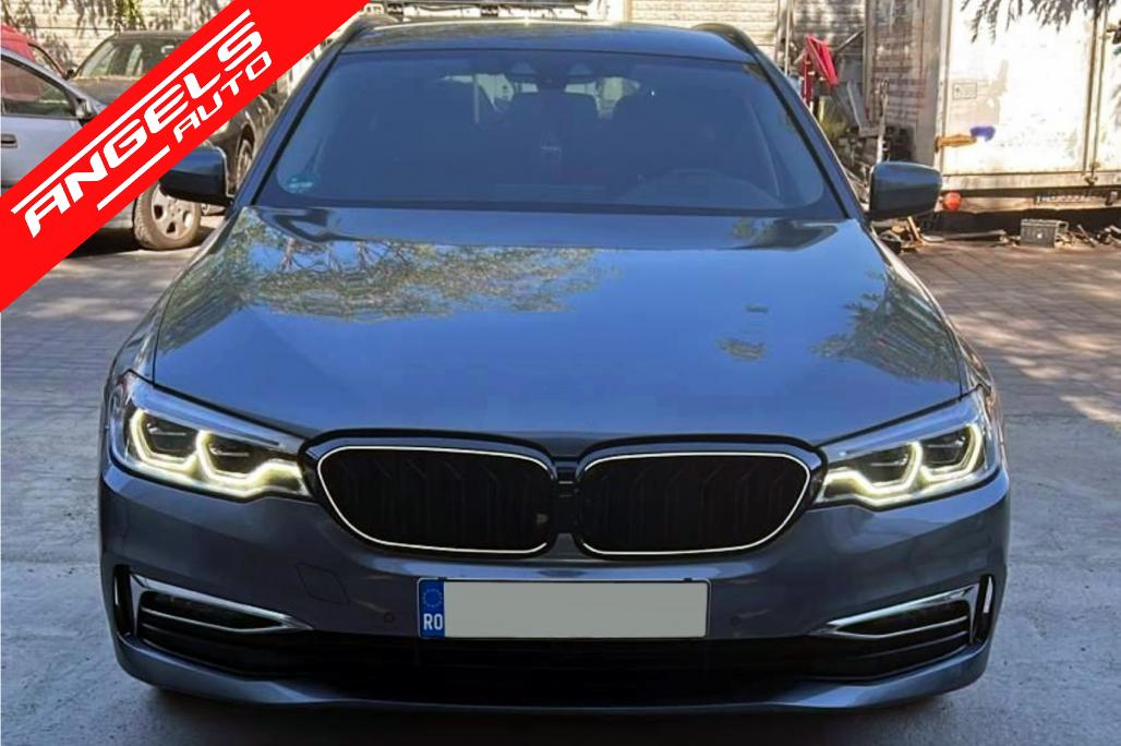 Grile Centrale cu LED compatibil cu BMW Seria 5 G30 G31 (2017-2019) Negru Lucios - imagine 7