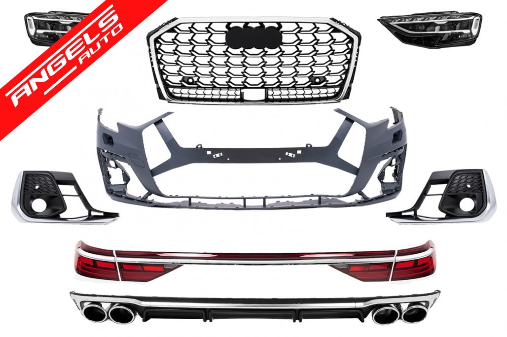 Pachet Exterior compatibil cu AUDI A8 D5 (2018-2021) Conversie la S8 2022 Design